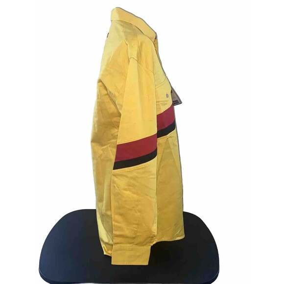 Roper Western Shirt Cowboy Large Yellow Red Vintage 90s Embroidered Striped - Picture 4 of 16